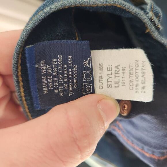 Principle Ultra Dark Wash Mid Rise Straight Leg Stretch Denim Jeans Blue Size 30 - Picture 12 of 12